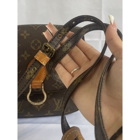 Louis Vuitton Leather Monogram Saint Cloud Crossbody Purse MI884 Auth LV - Picture 4 of 7